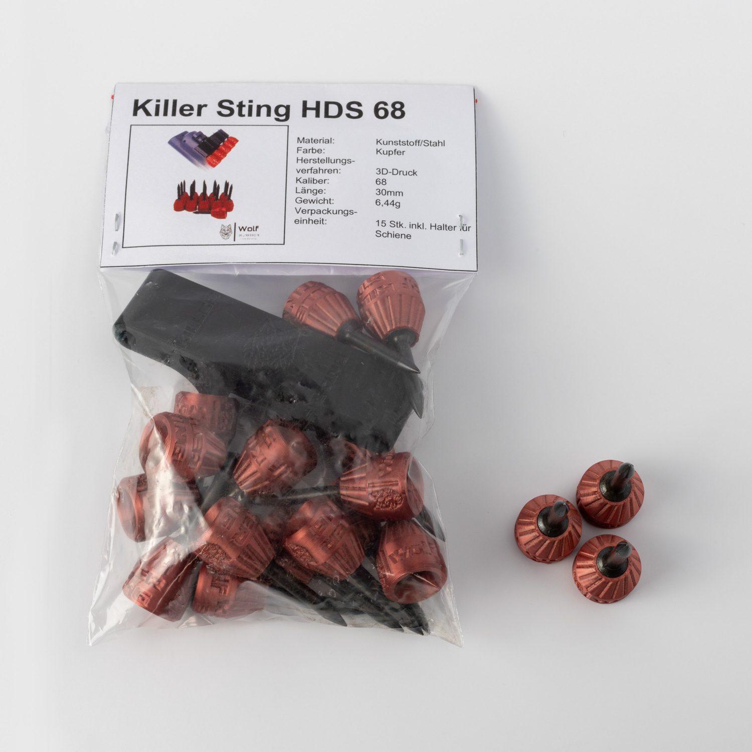 15x  | STINGS | HDS 68 Munition | TS 68 | inkl.Magazin | BB Markierer Munition | Ammunation | Kaliber 68 | Dart Shots – Bild 3