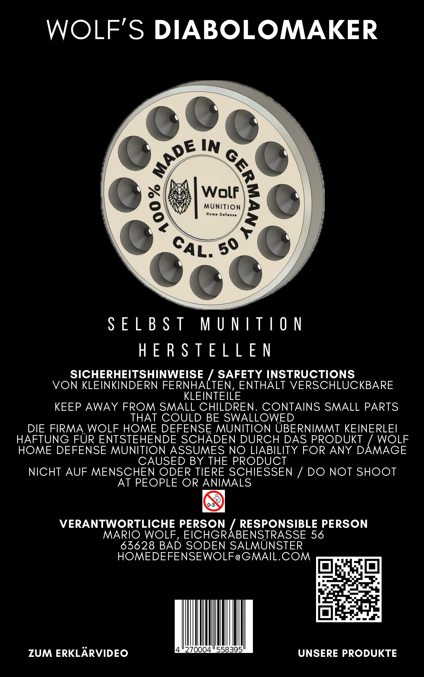 Diabolomaker HDR 50 Slugmaker Kaliber 50 DIY 12 Fach Form – Bild 1