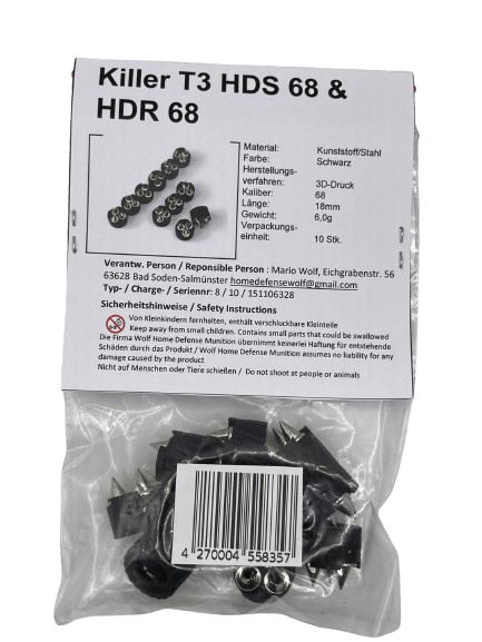 10 x | KILLER TAURUS T3 | HDS68 BB Munition | HDR68 BB Munition |  Ammunation | TS 68 | Kaliber 68 | - Image 3